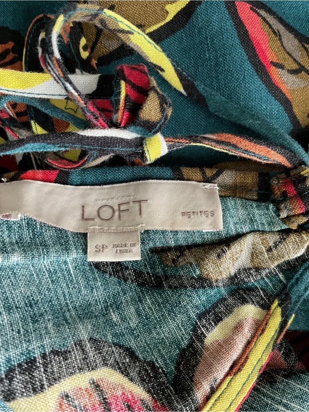 LOFT Teal Floral Halter Maxi Dress - Picture 6 of 7